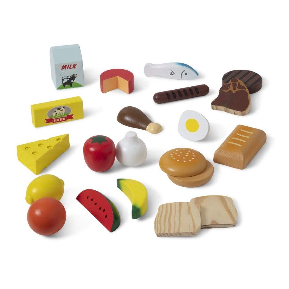 Melissa & Doug, drewniane jedzonko, 21 elementów