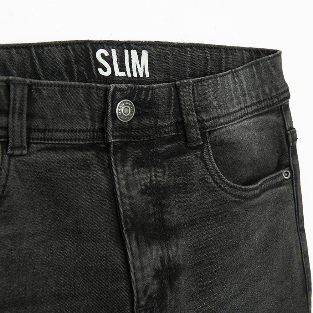 Czarne spodnie jeansowe slim Cool Club