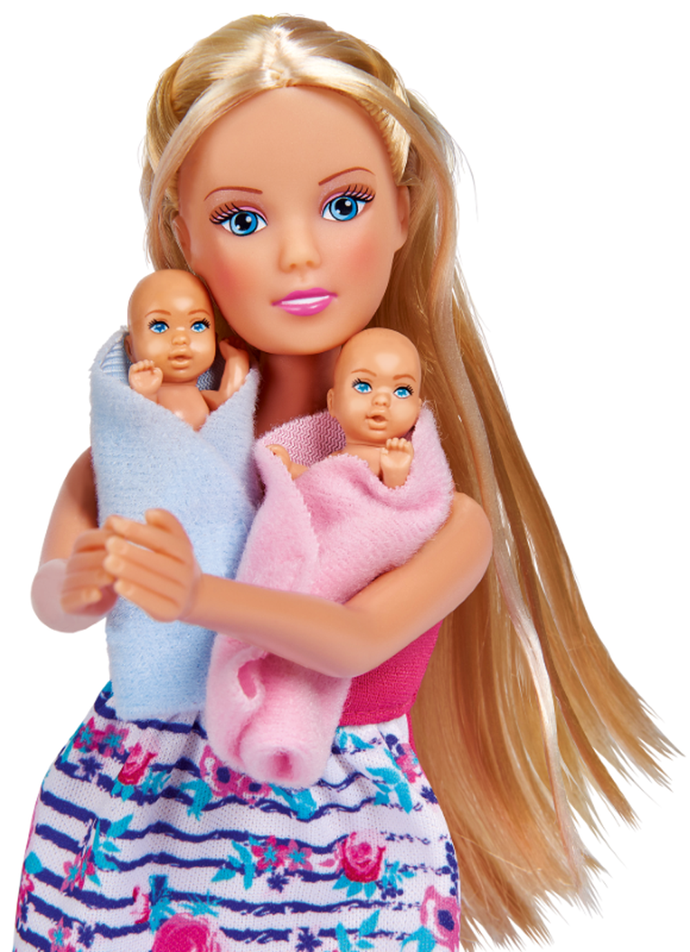 Steffi Love, lalka w bliźniaczej ciąży, 2 bobasy, zestaw z akcesoriami