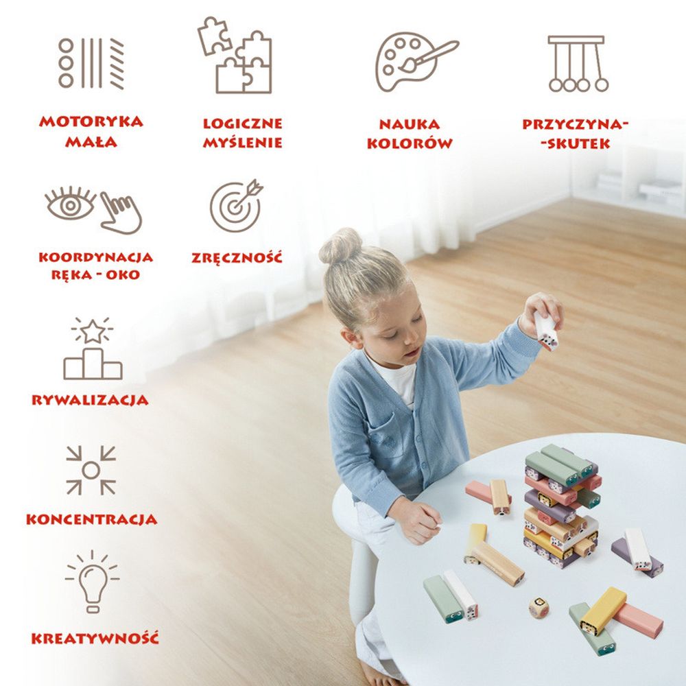 Topbright, Jakie to zwierzę? Układanie wieży, gra zręcznościowa