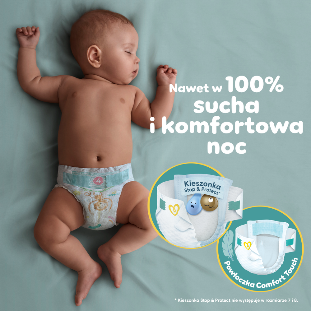 Pampers, Active Baby, pieluchy jednorazowe, rozmiar 4, 9-14 kg, 180 szt.