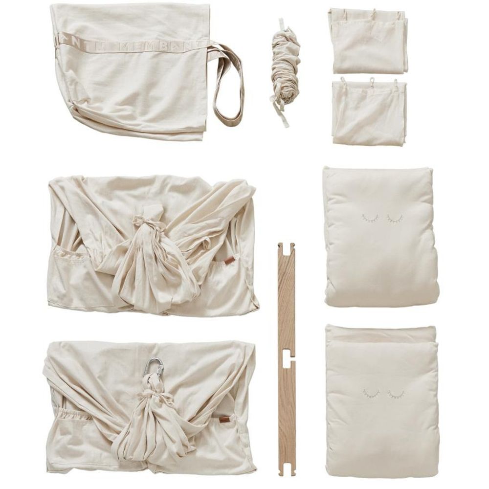 Membantu, Premium, hamak-huśtawka dla bliźniąt, podwójna, beżowa