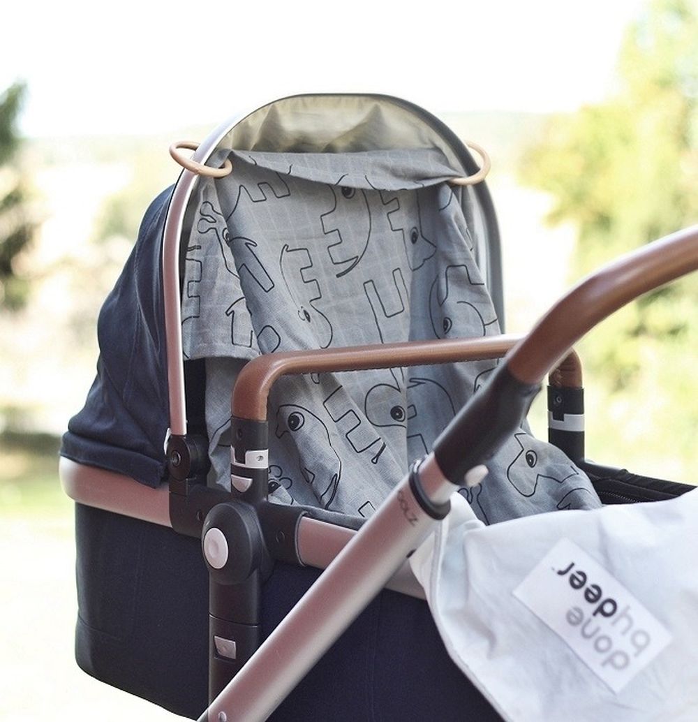 Done by Deer, Contour, pieluszka, szara, 2 szt.