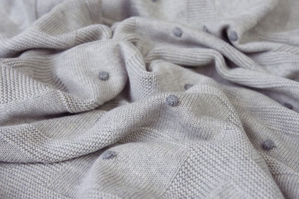 BabyMatex, Accent, koc bambusowy, szary, 80x100 cm