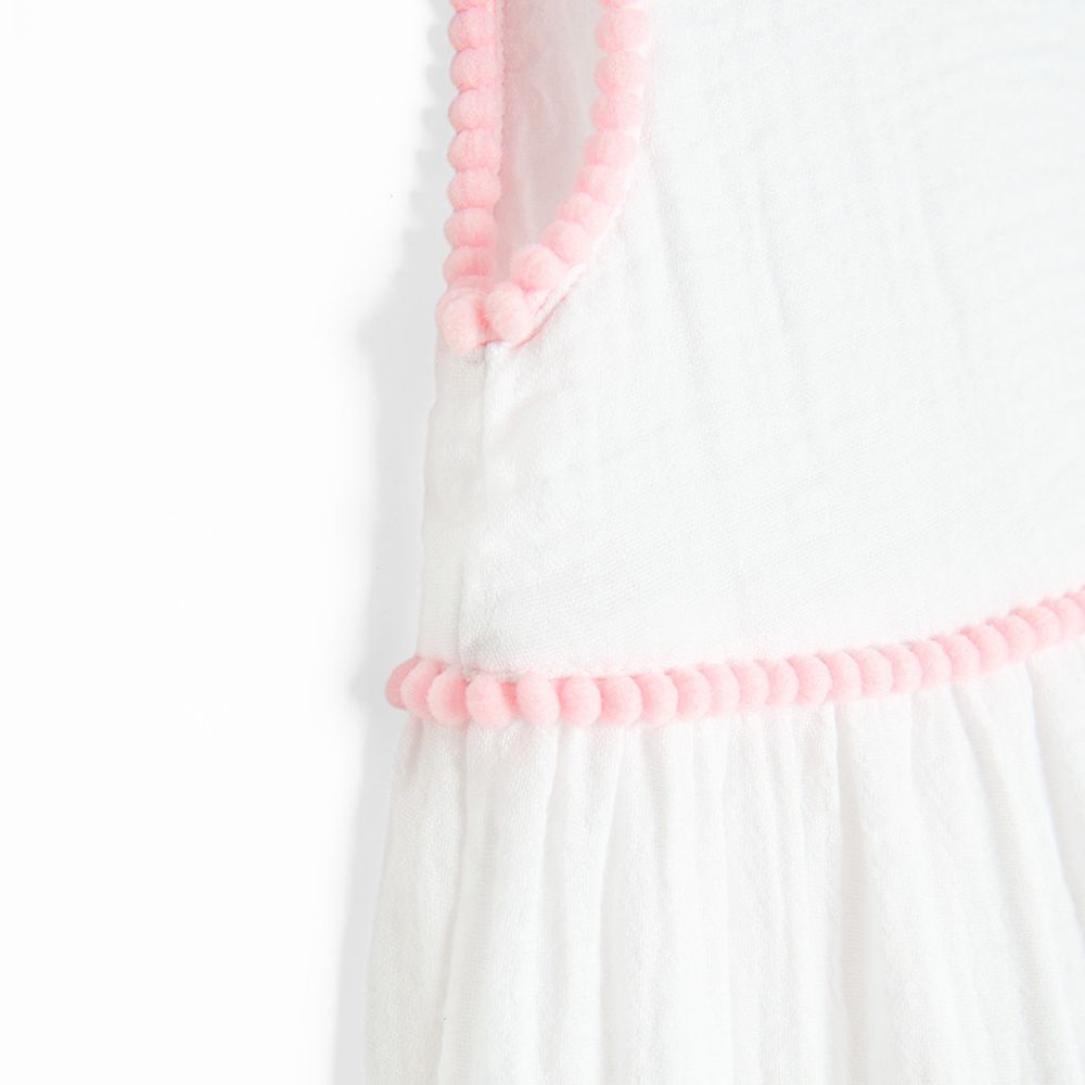 Cool Club, Sukienka dziewczęca bez rękawów, biała