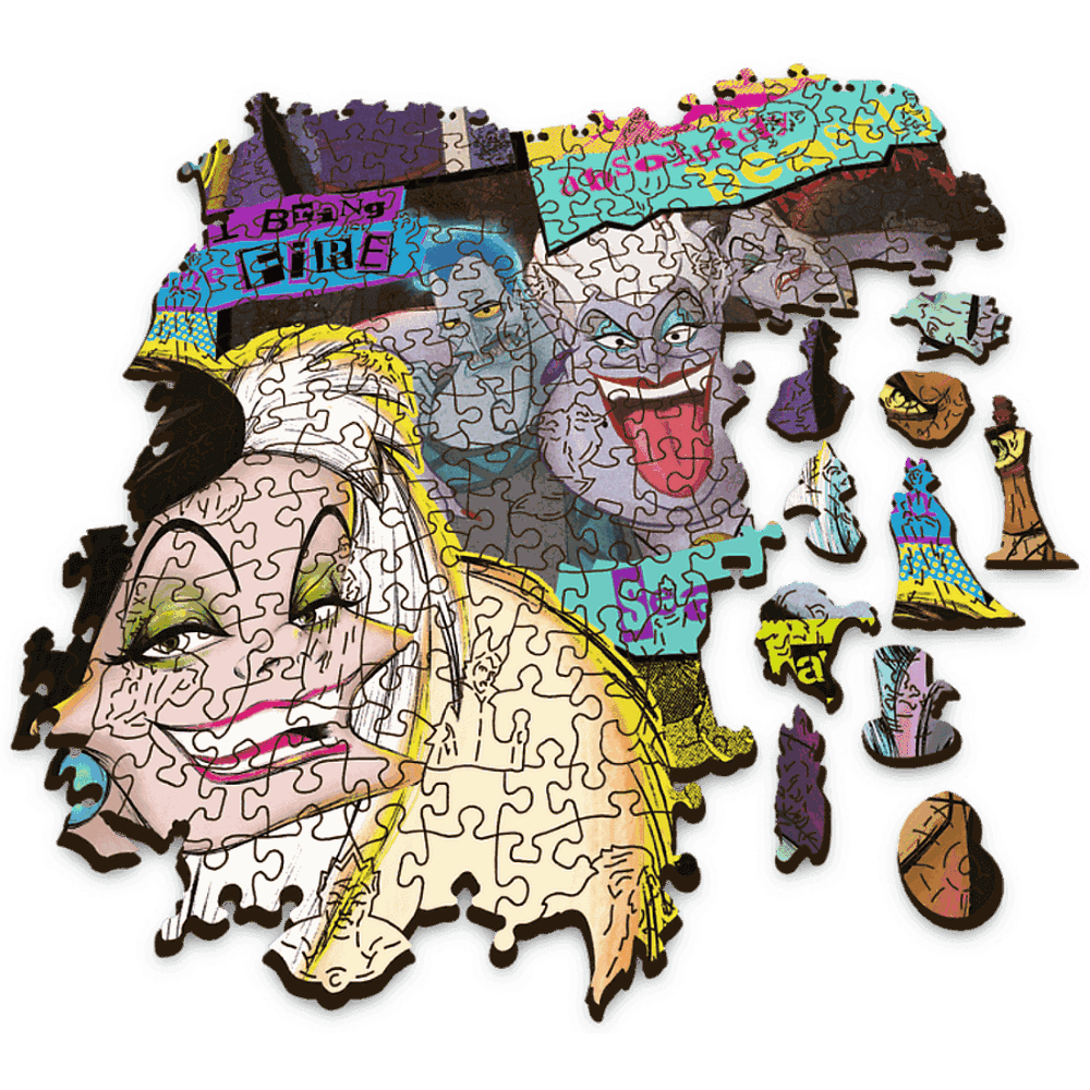 Trefl Prime, Disney, Zlot złoczyńców, puzzle drewniane, 1000 elementów