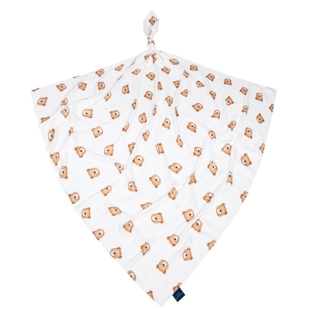 Bocioland, Teddy Bear, pieluszka bambusowa, 75x75 cm