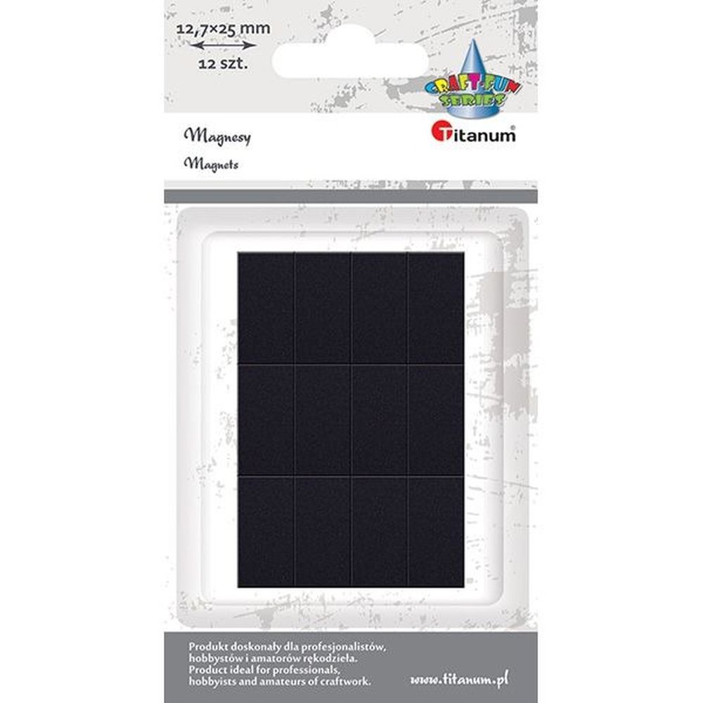 Hasta, magnesy samoprzylepne, 12,7x25mm, 12 szt.