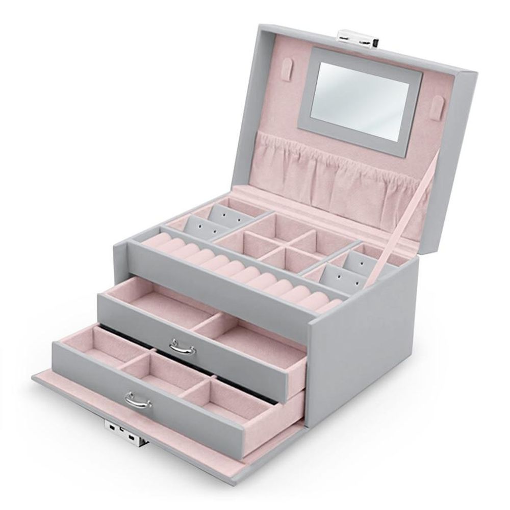 Massido, szkatułka na biżuterię, szara