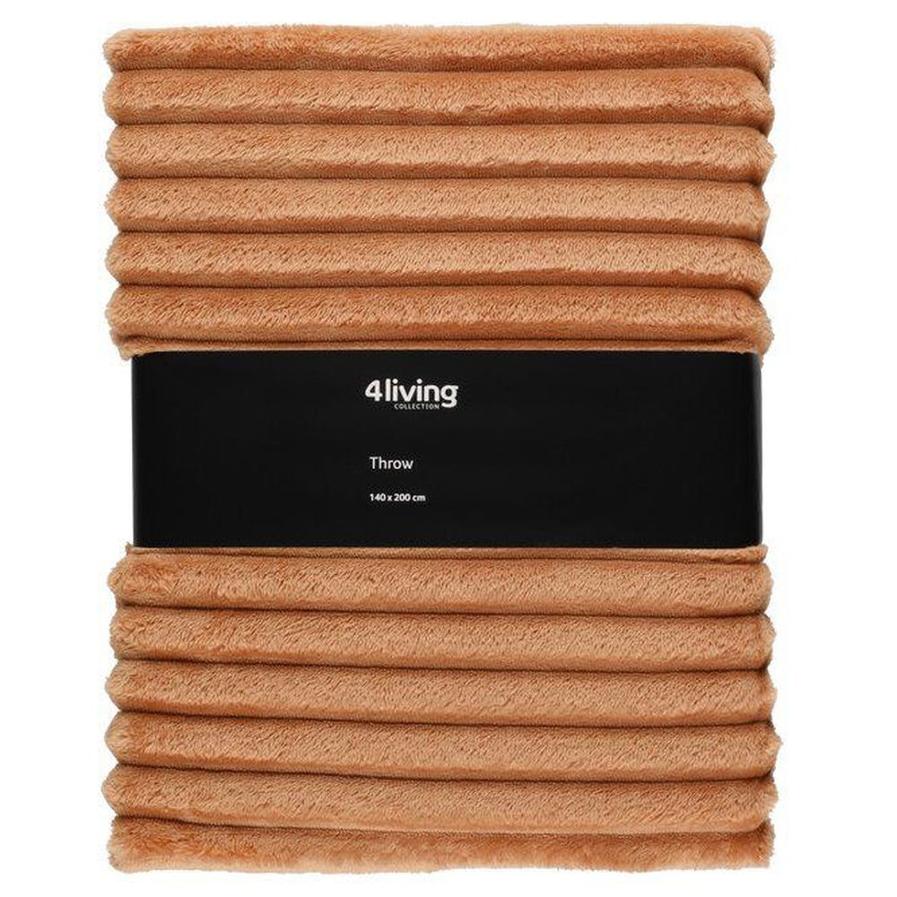 4living, poliestrowy koc w prążki, Morris, 140x200 cm