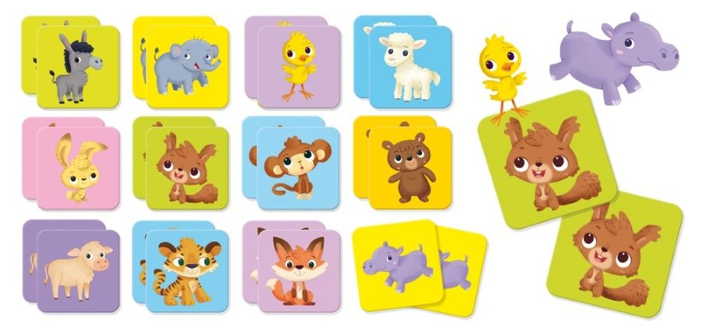Carotina Baby, Memo, Puppies, puzzle