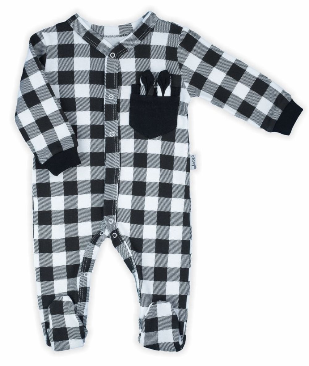 Pajac niemowlęcy, biało-czarny, Nicol