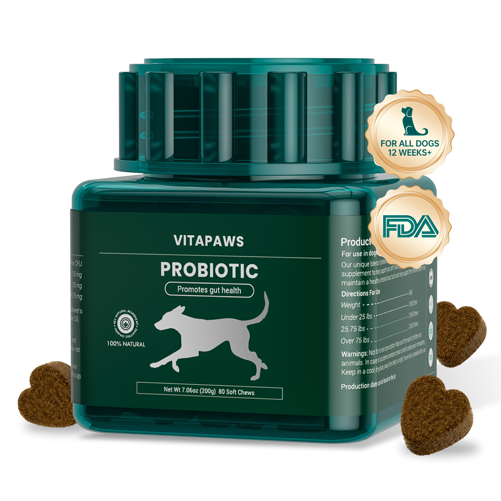 Vitapaws Probiotic Chews for Dogs