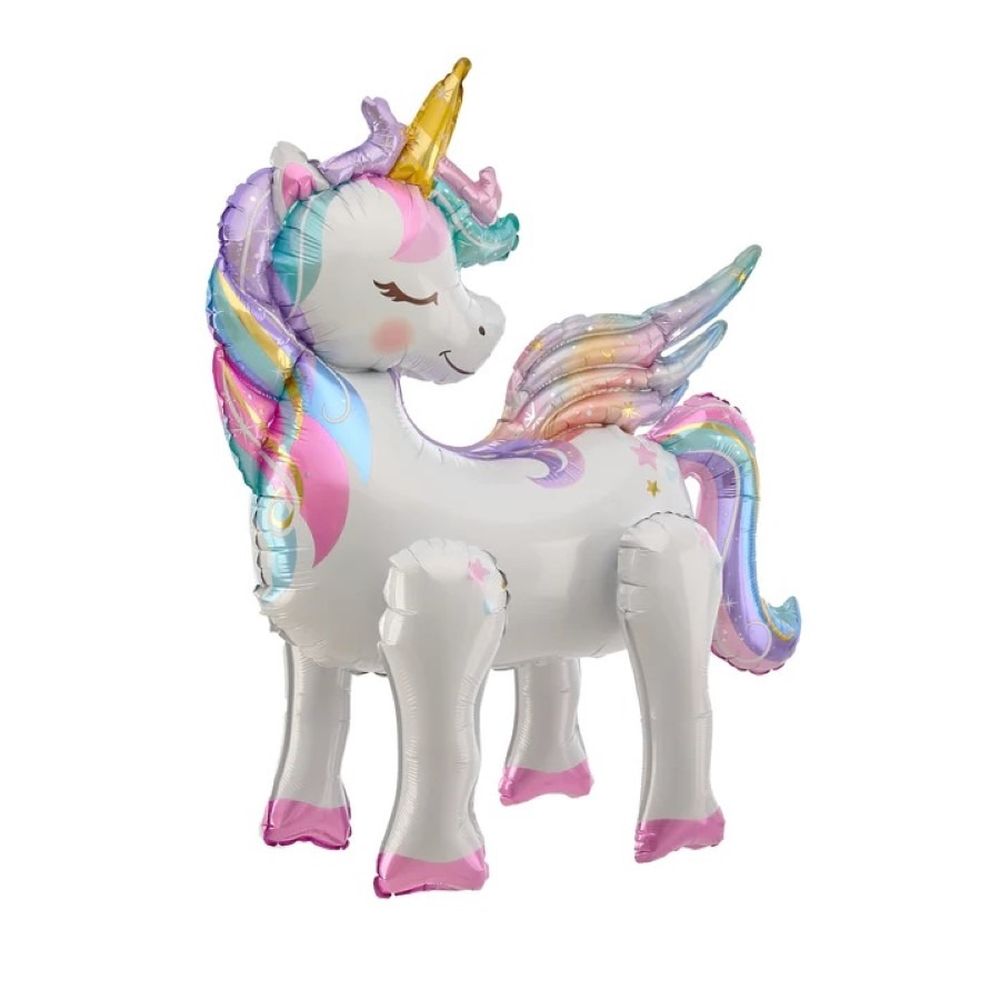 Balon foliowy 3D, jednorożec, 61x66 cm