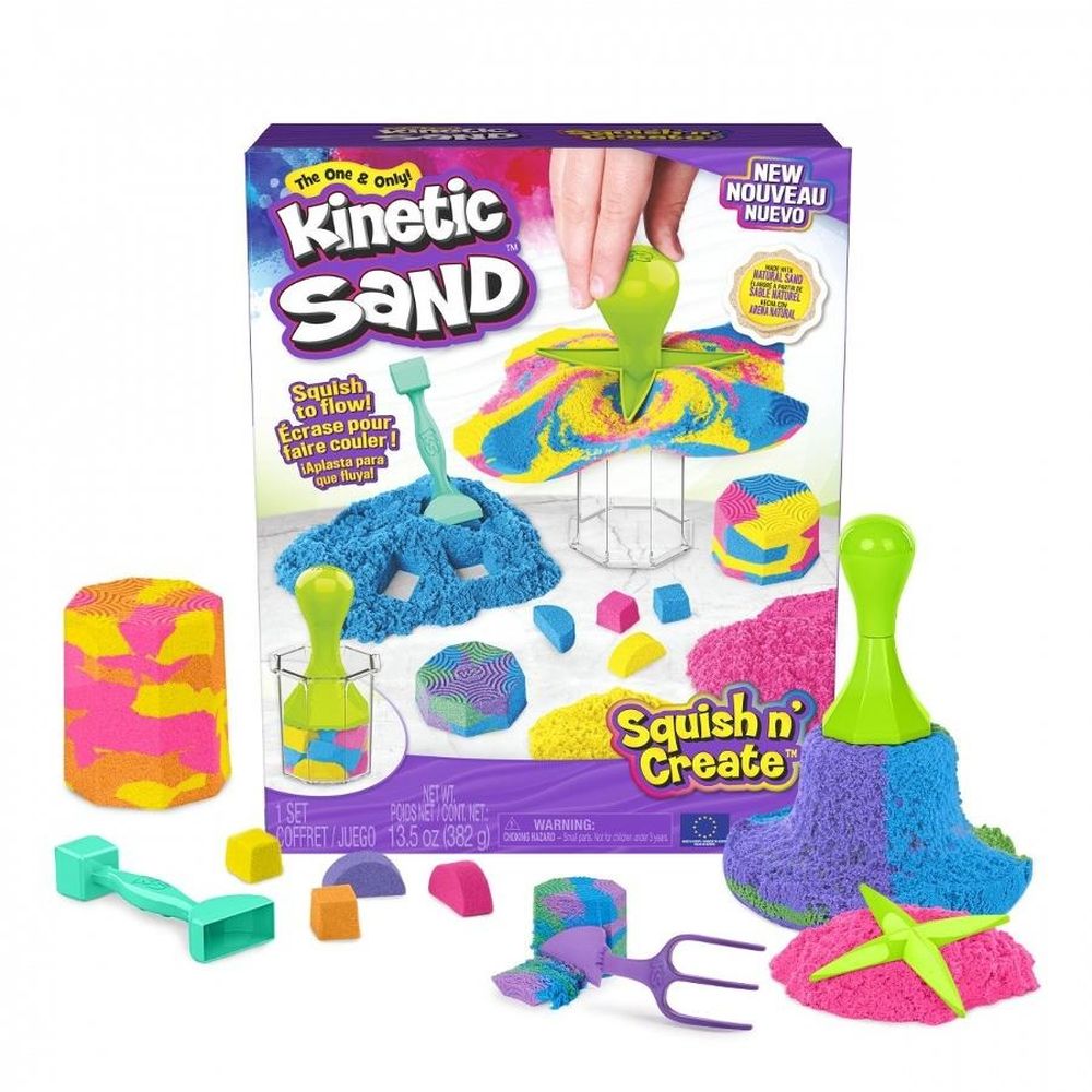 Kinetic Sand, Zgniataj i twórz, zestaw