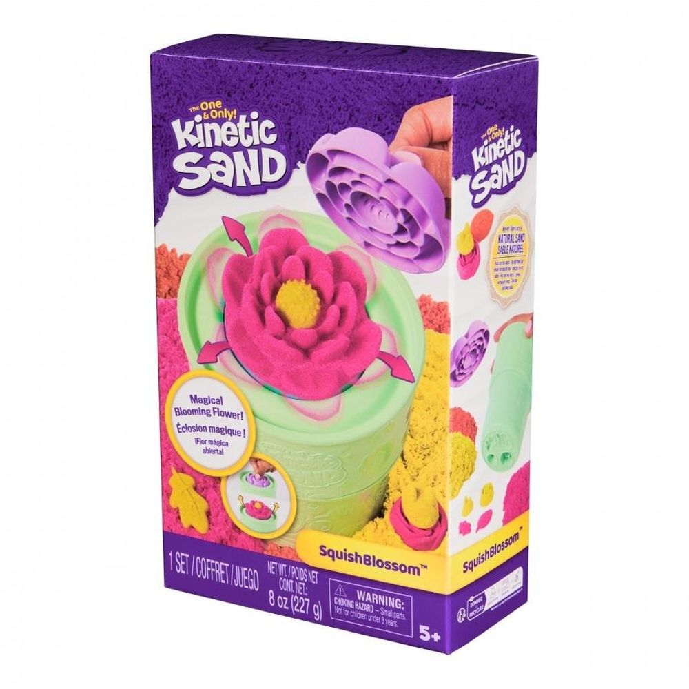 Kinetic Sand, SquishBlossom, Kwitnący kwiat, piasek kinetyczny, zestaw, 240g