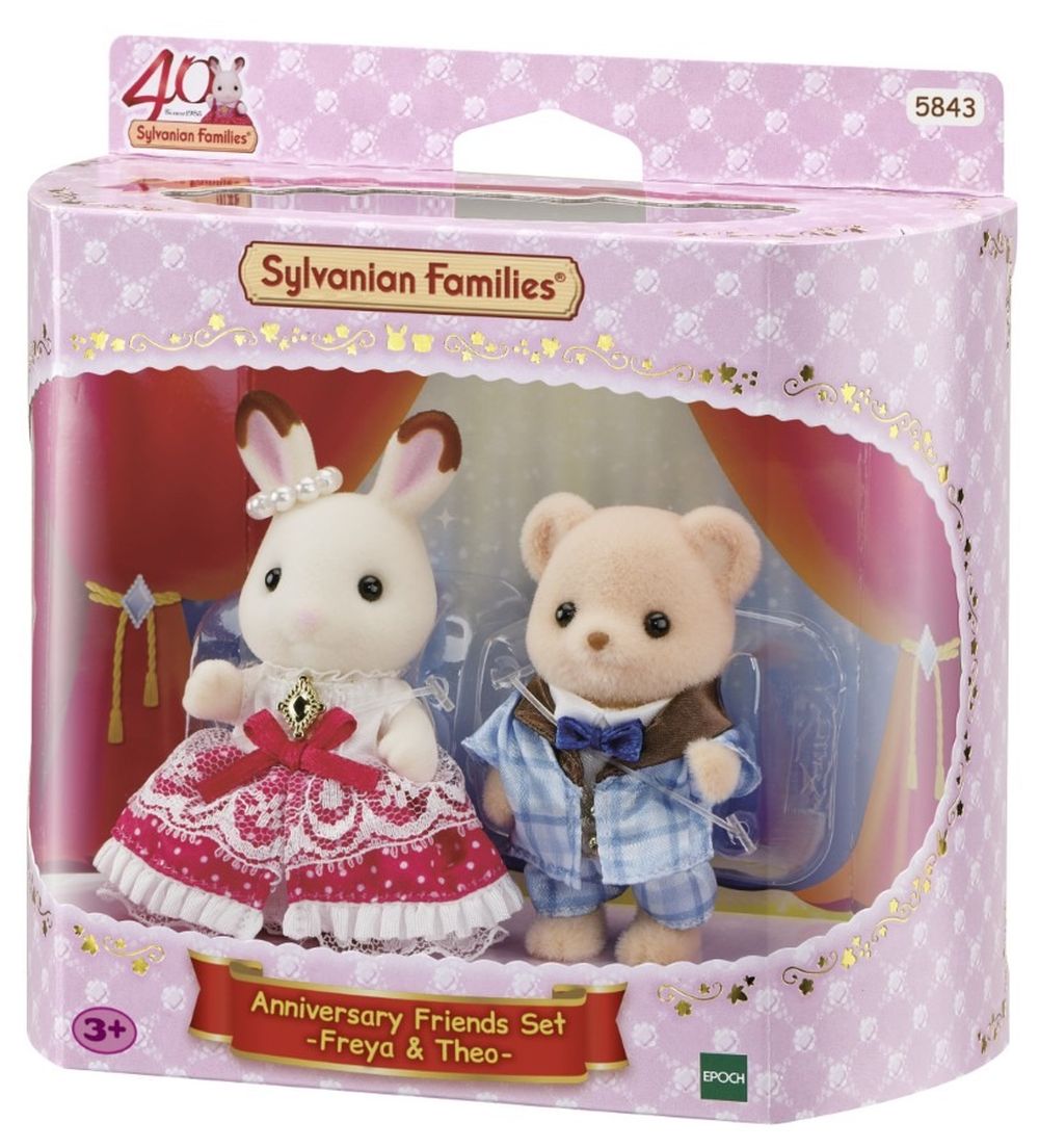 Sylvanian Families, 40th Anniversary, Przyjęcie urodzinowe, Freya & Theo, zestaw figurek, 5843