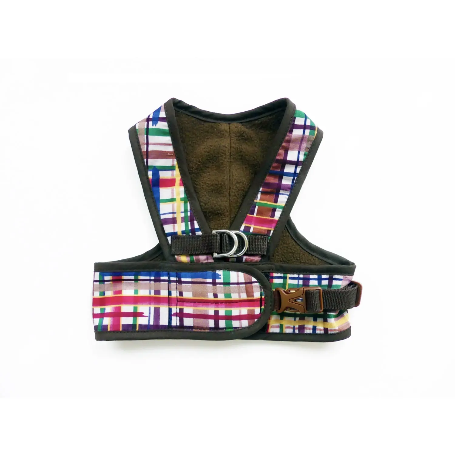 Step Easy Plaid Forest Friends Warm Fleece Lined Harness | 3 LBS to 20 LBS