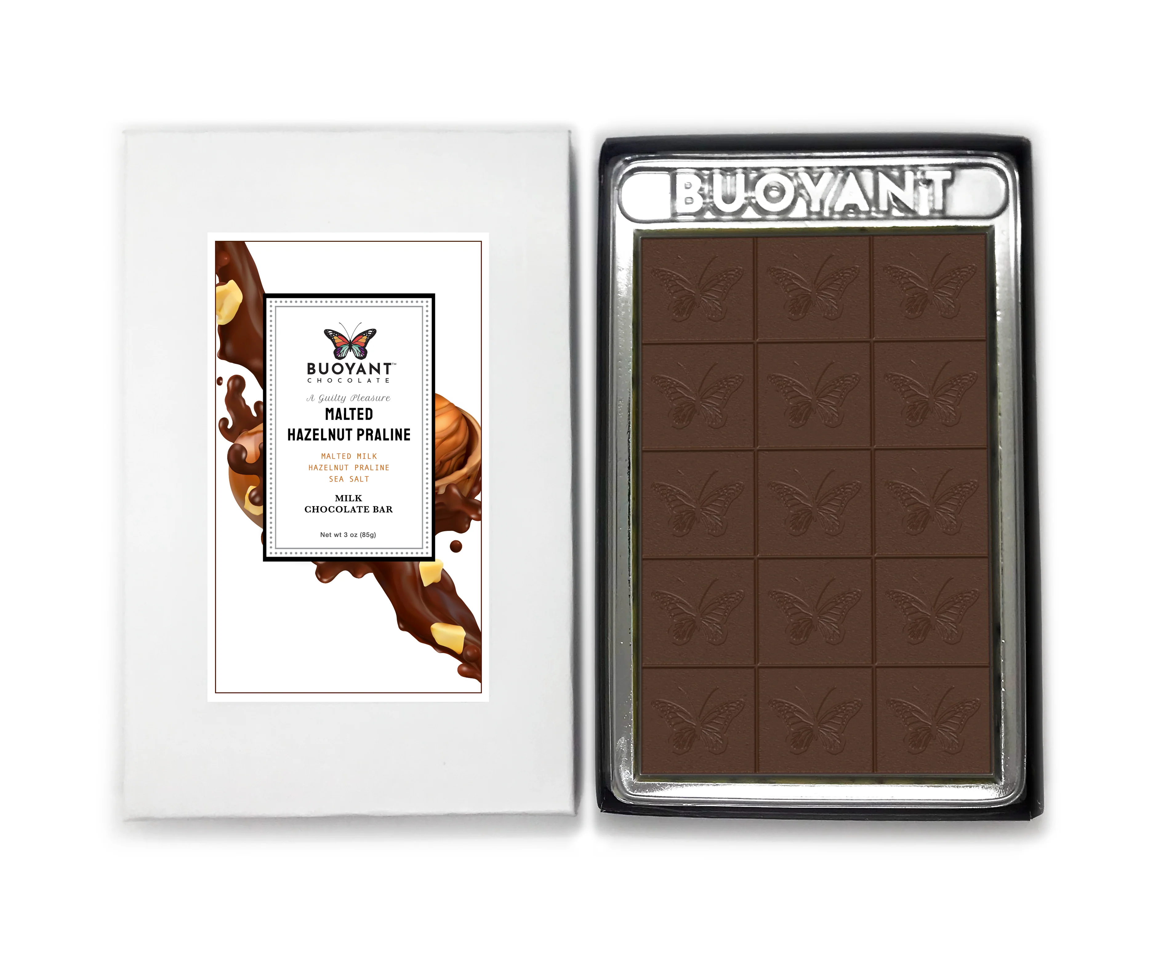MALTED HAZELNUT PRALINE - An Artisan Chocolate Bar