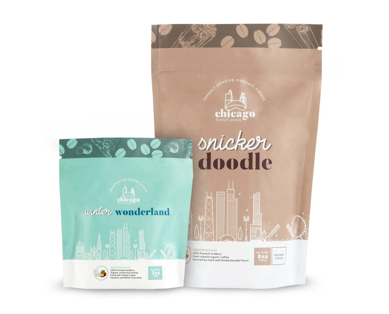 Holiday Coffee Duo (8oz Snicker Doodle + 3oz Winter Wonderland)