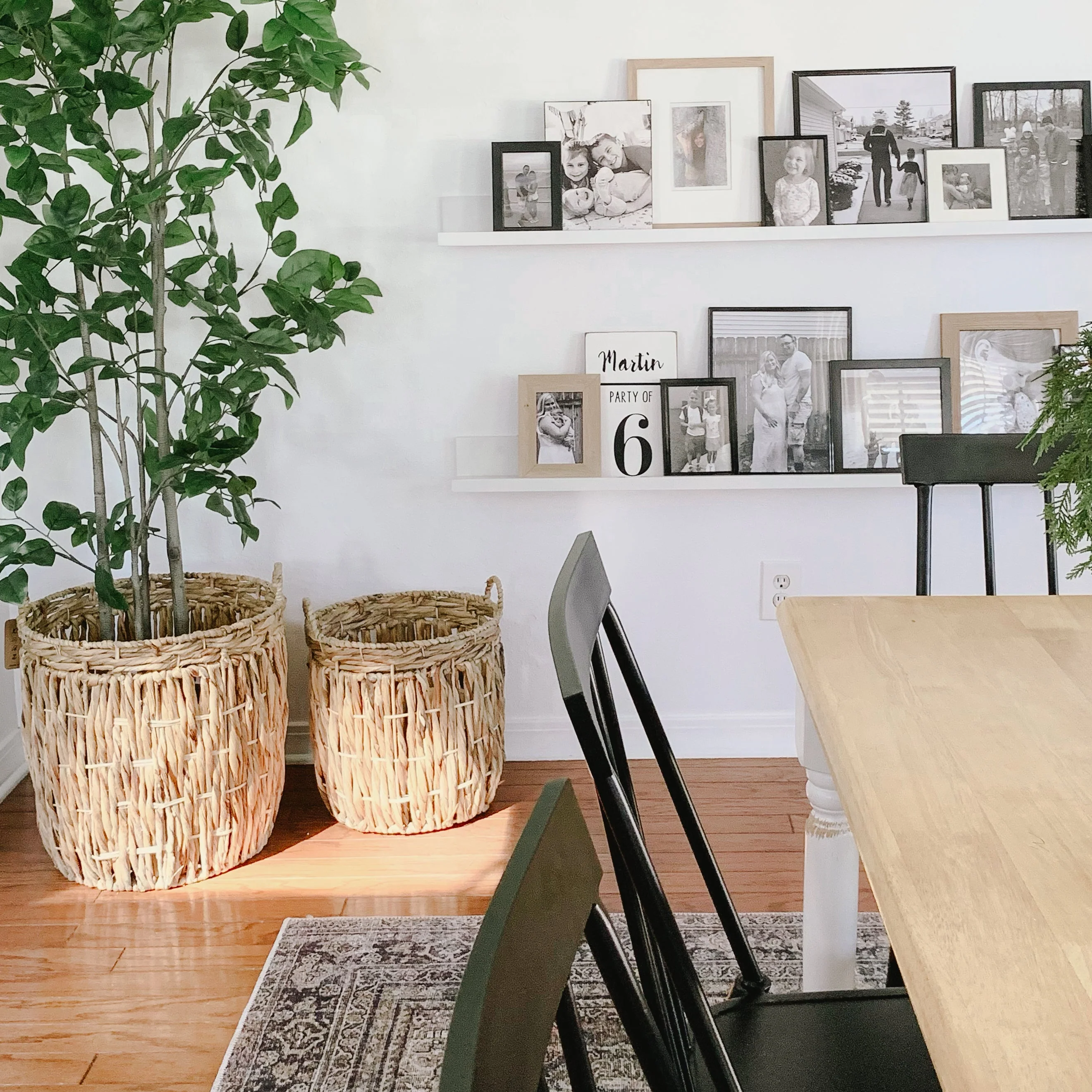 Large Water Hyacinth Wicker Basket Set Of 2