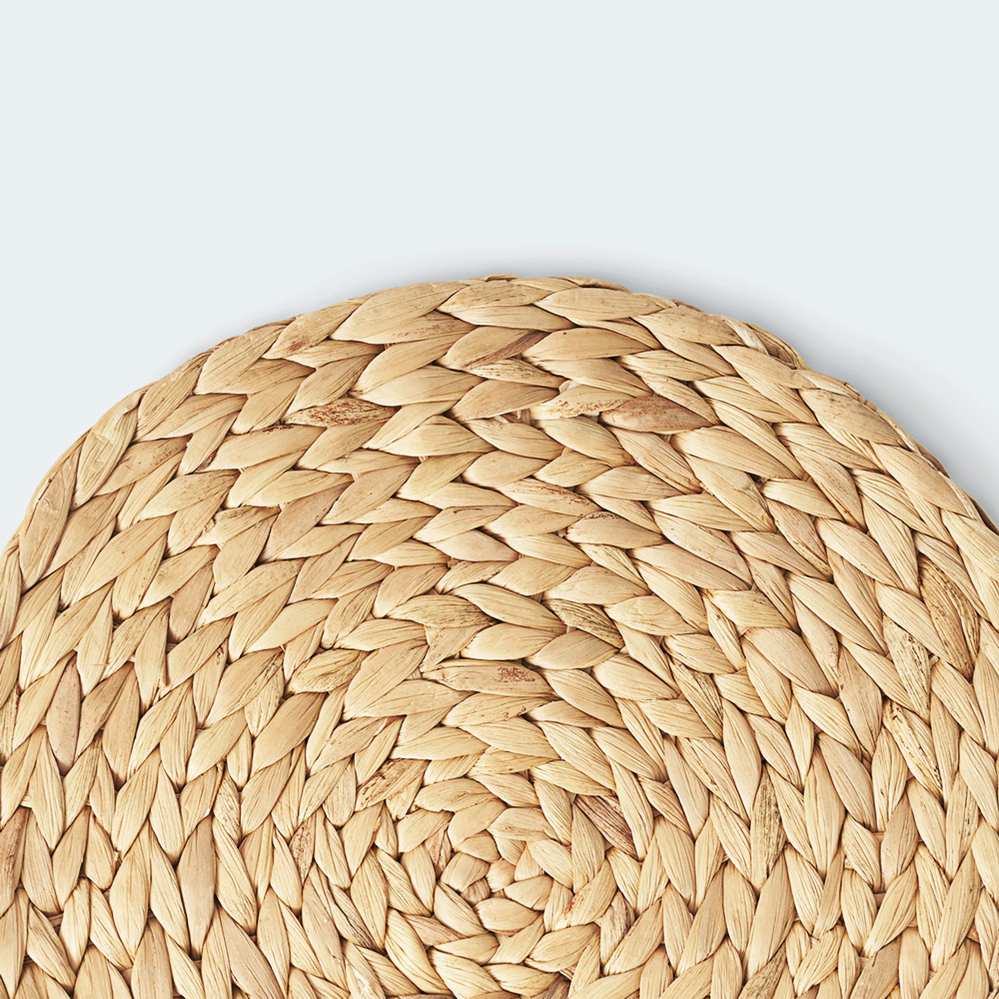 Round Water Hyacinth Woven Placemat Set