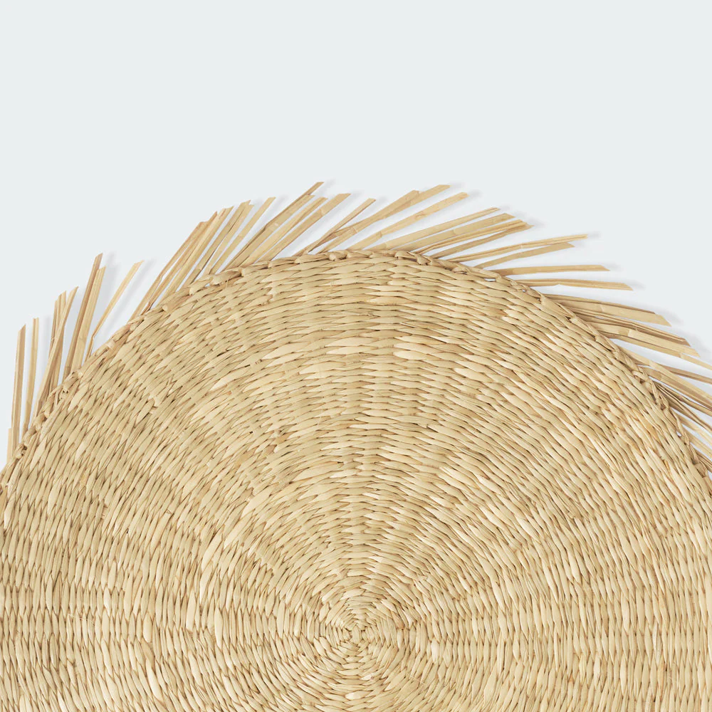 Round Sunburst Seagrass Placemat Set of 6