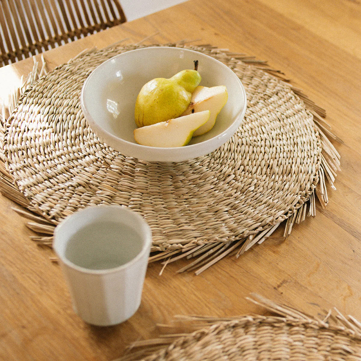 Round Sunburst Seagrass Placemat Set of 6