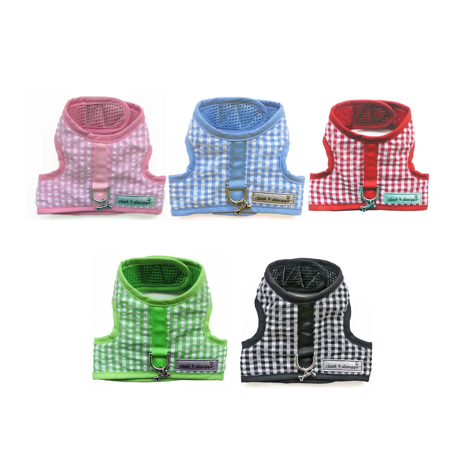 Gingham XXS Teacup Dog Harness Vest 2 LBS to 6 LBS