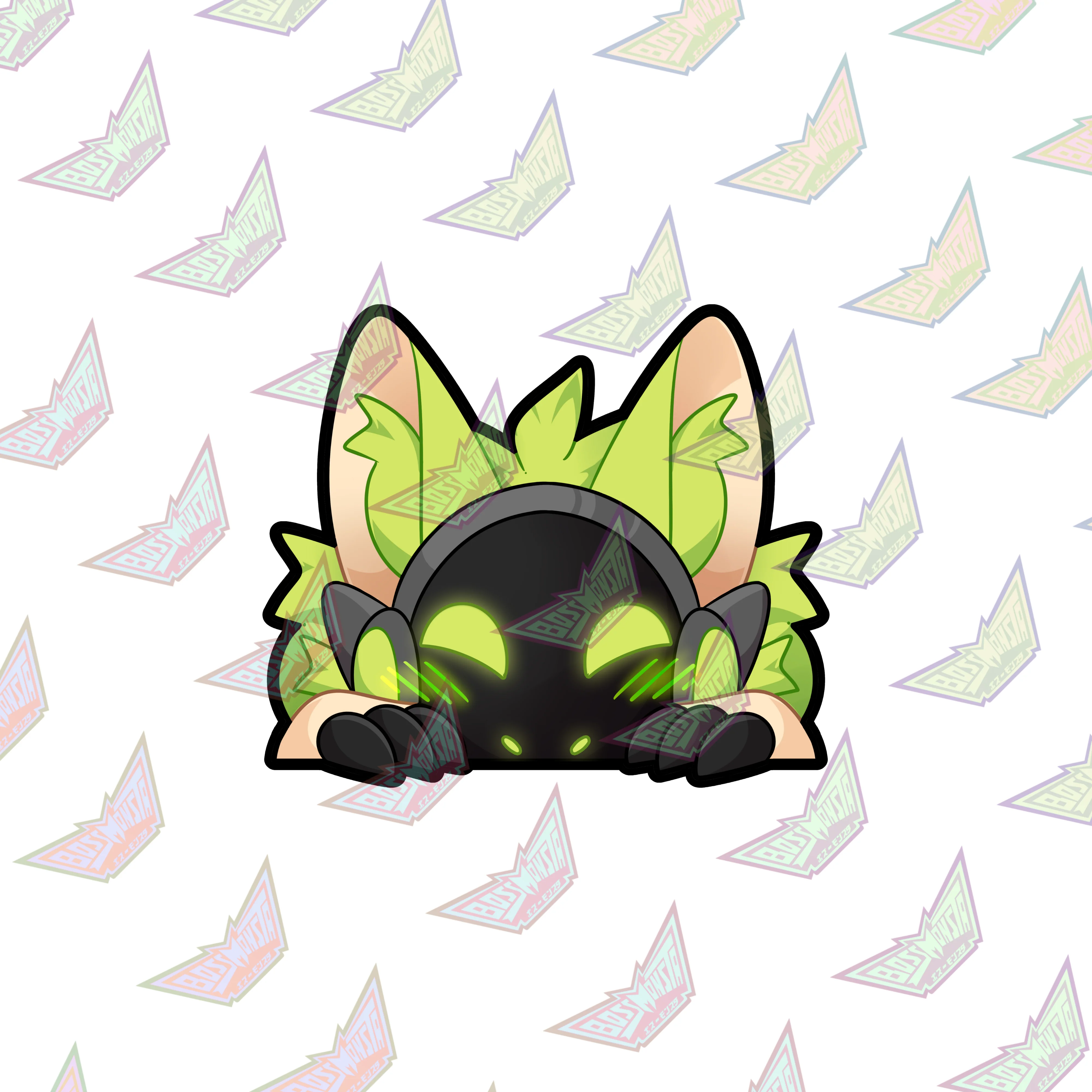 Protogen Peeky – 3 Glossy Sticker