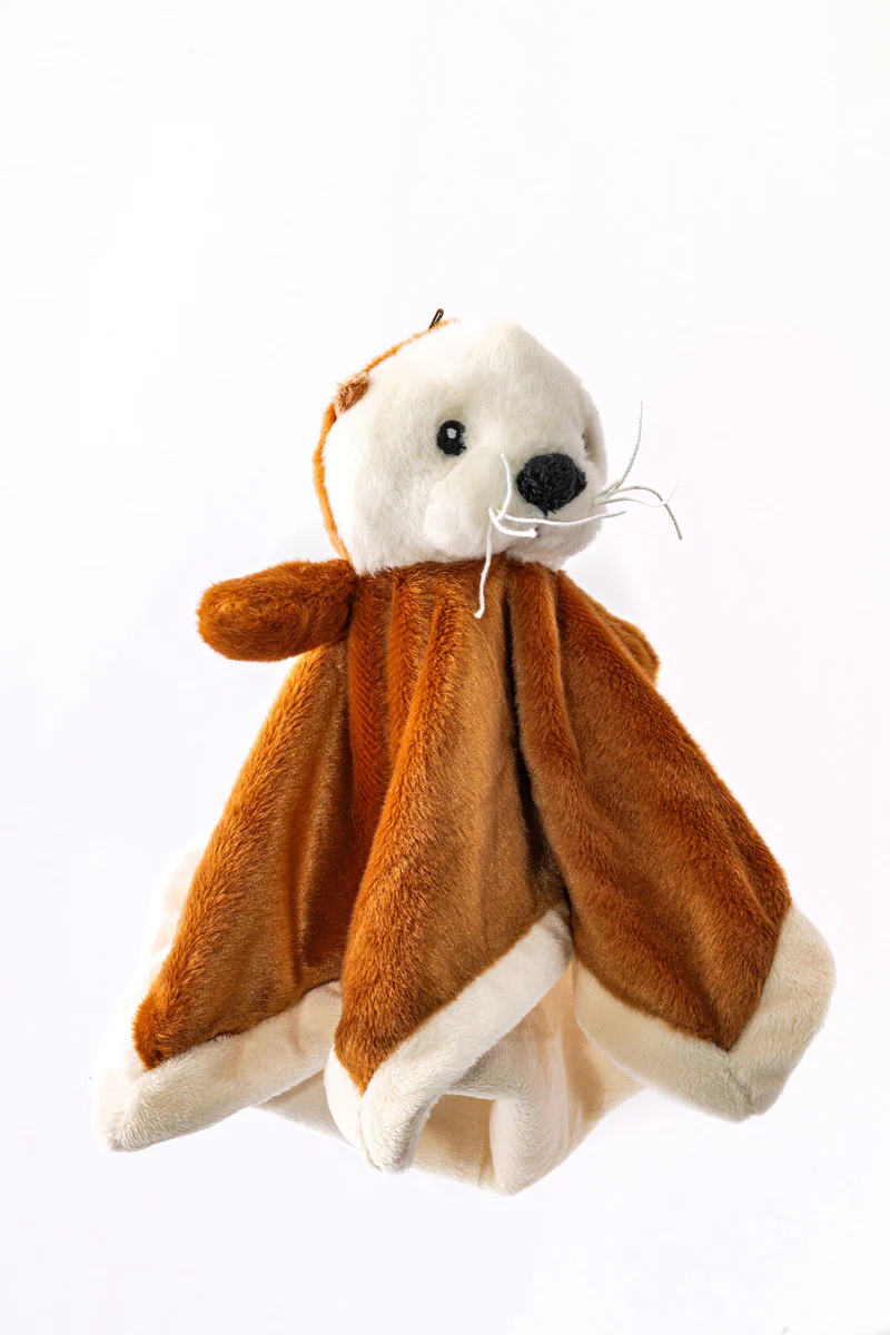 Sea otter with blanket plush