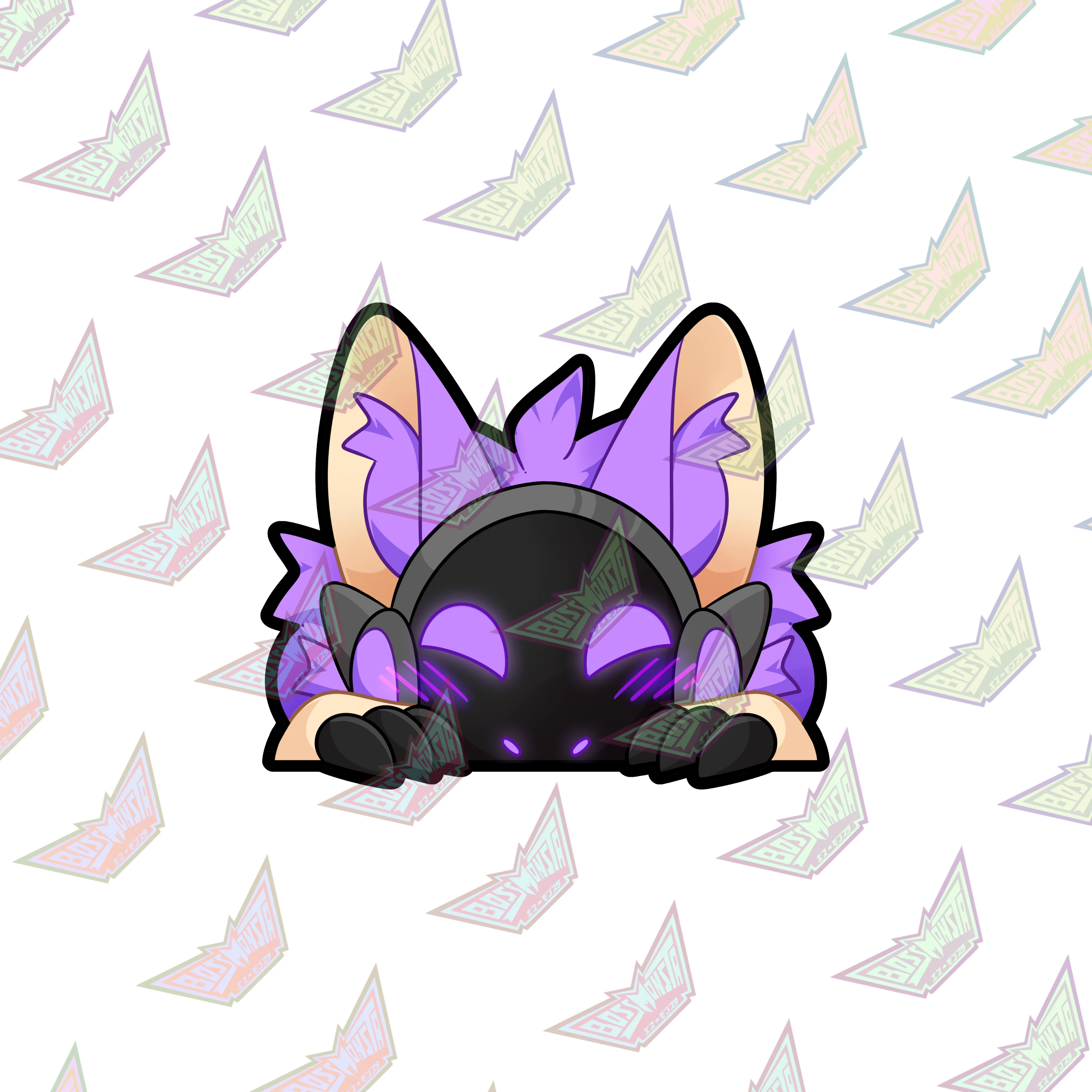 Protogen Peeky – 3 Glossy Sticker