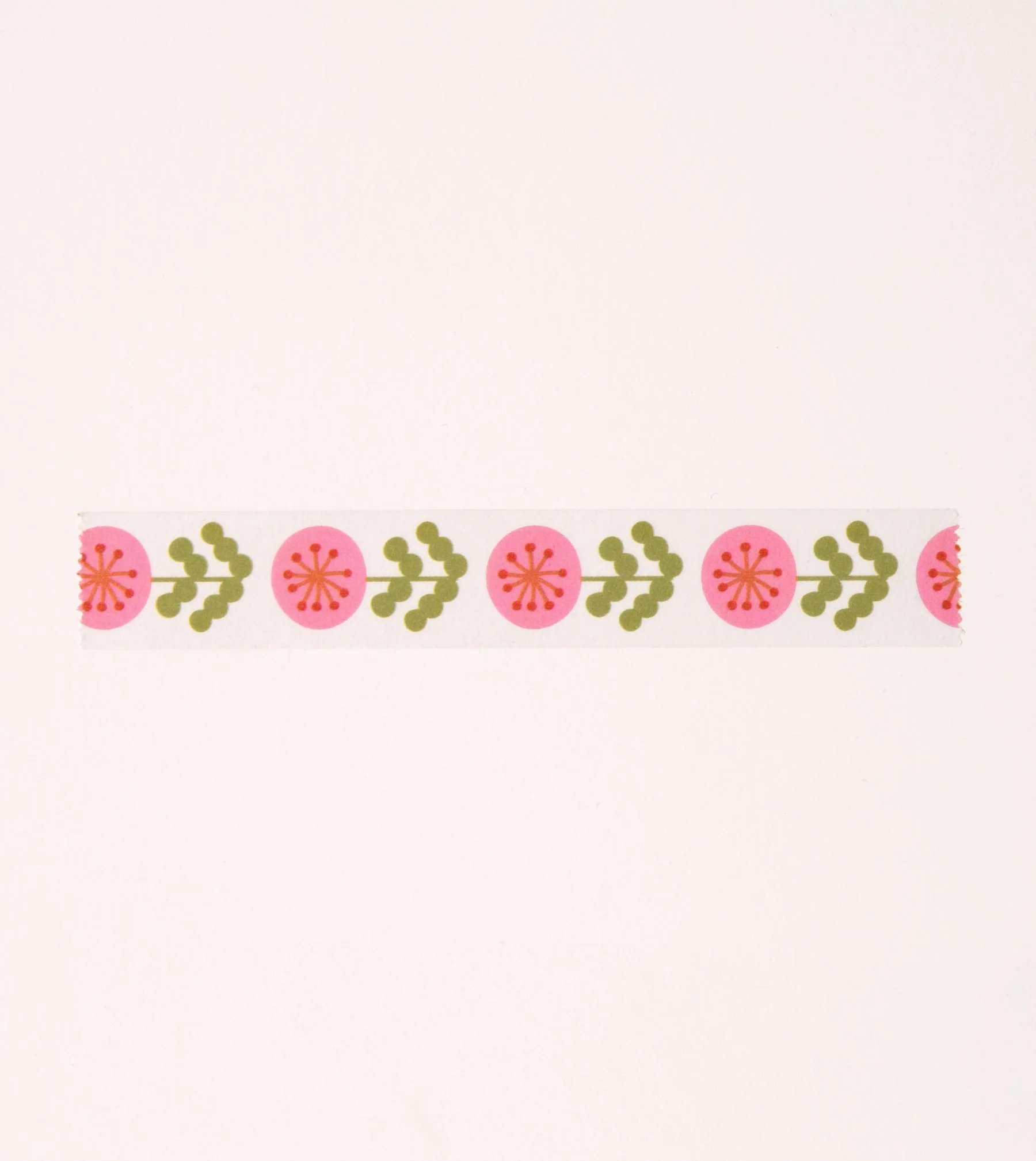 Pink Floral Washi Tape - 15mm