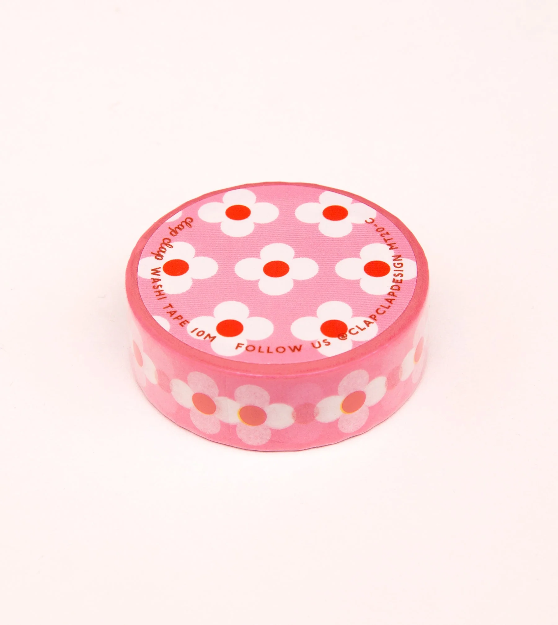 Pink Retro Floral Washi Tape - 15mm