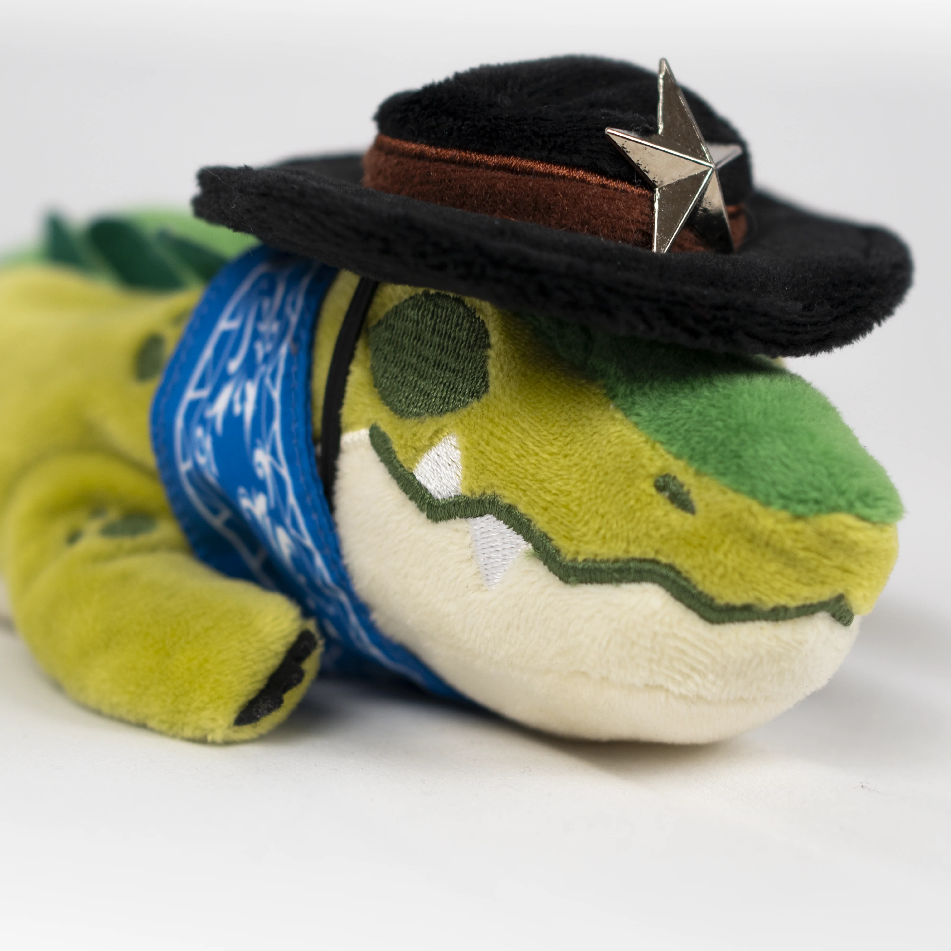 B.B. Gator Black Hat and Blue Bandana