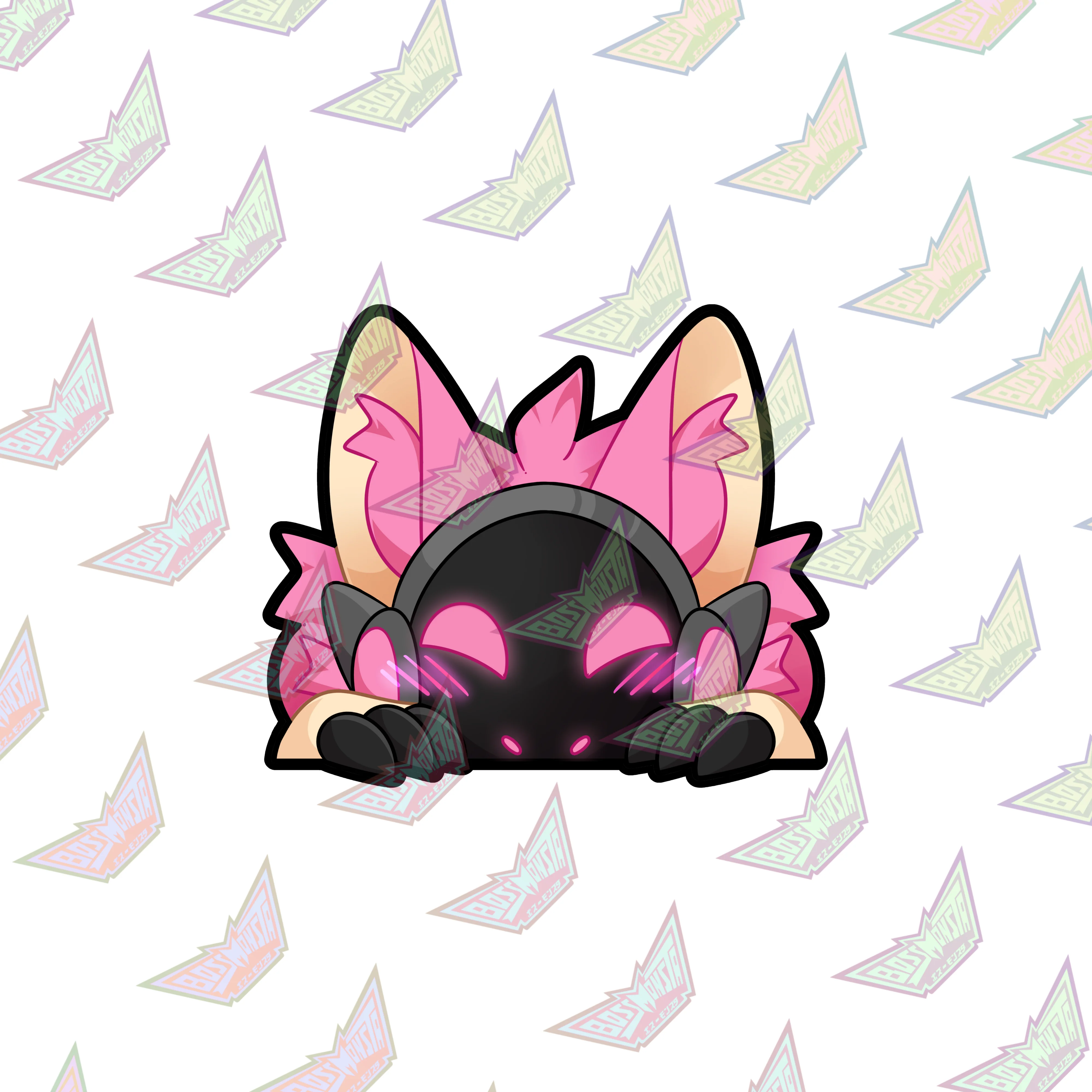 Protogen Peeky – 3 Glossy Sticker