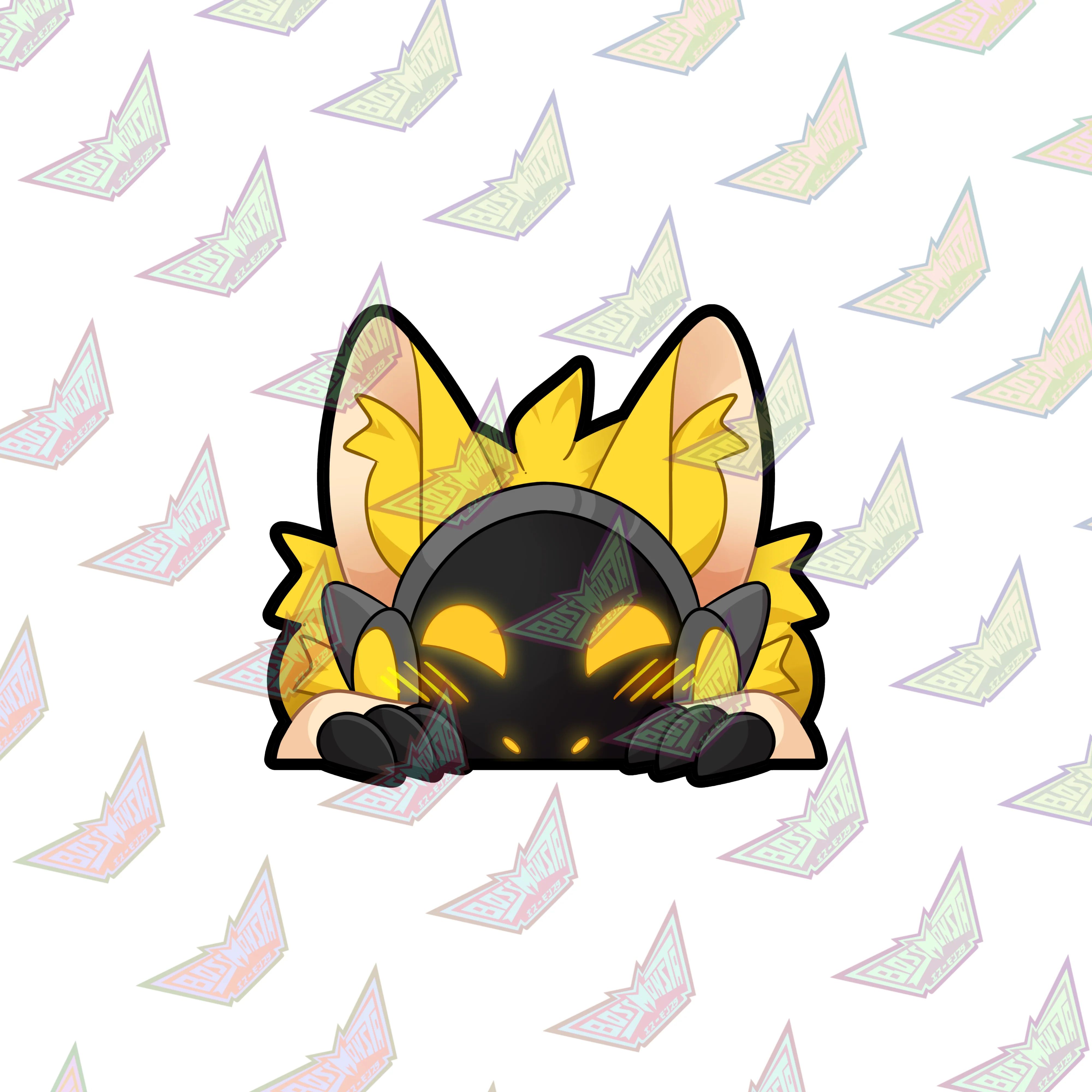 Protogen Peeky – 3 Glossy Sticker