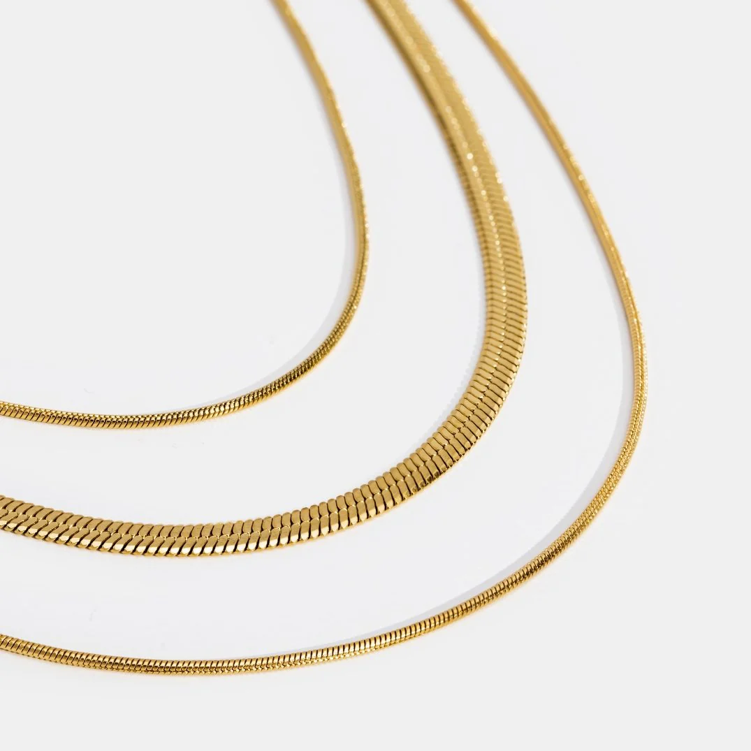 Gold Multi-Layered Chain  Necklace