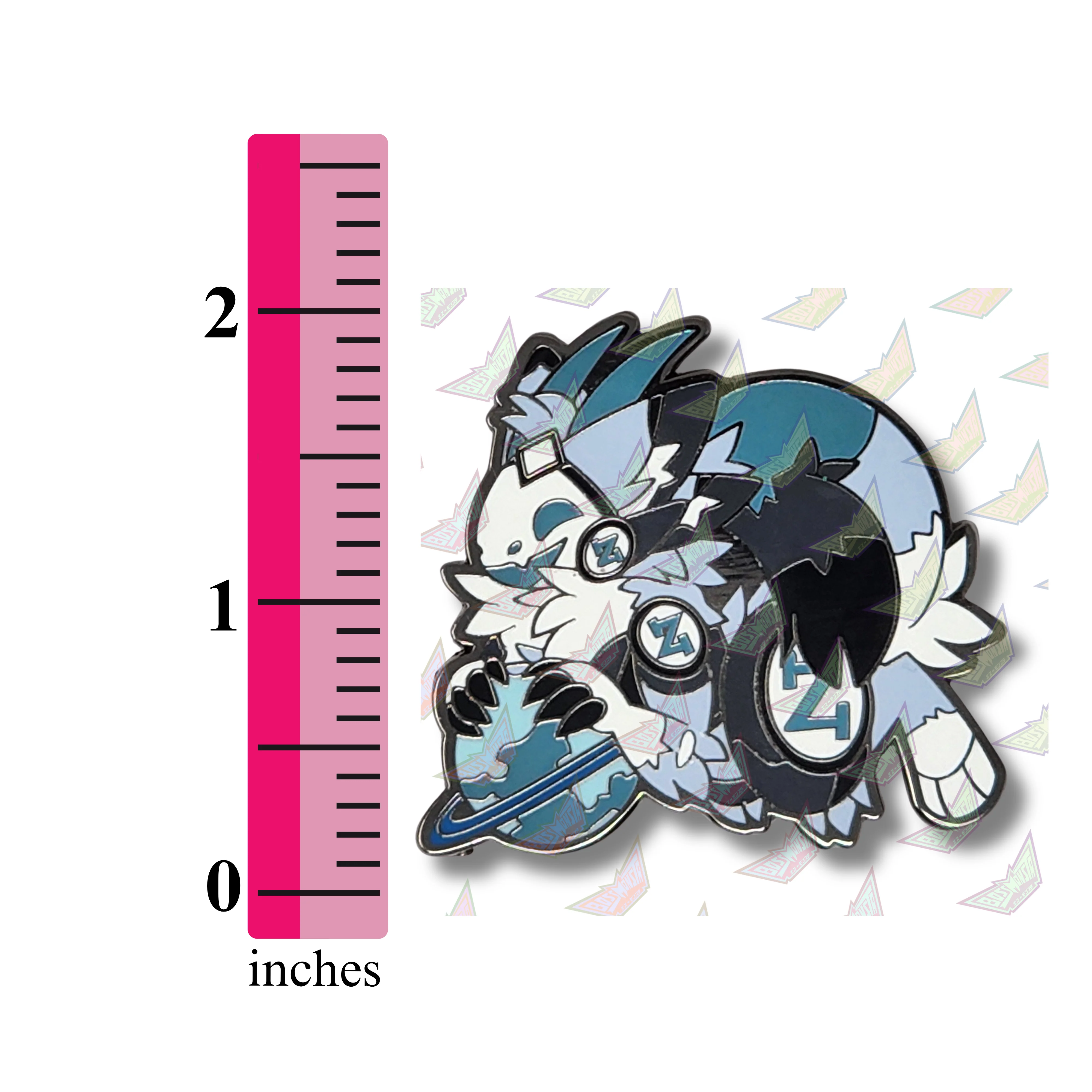 Protogen Orbit The Protogen -- 2  Glow in the Dark Enamel Pin