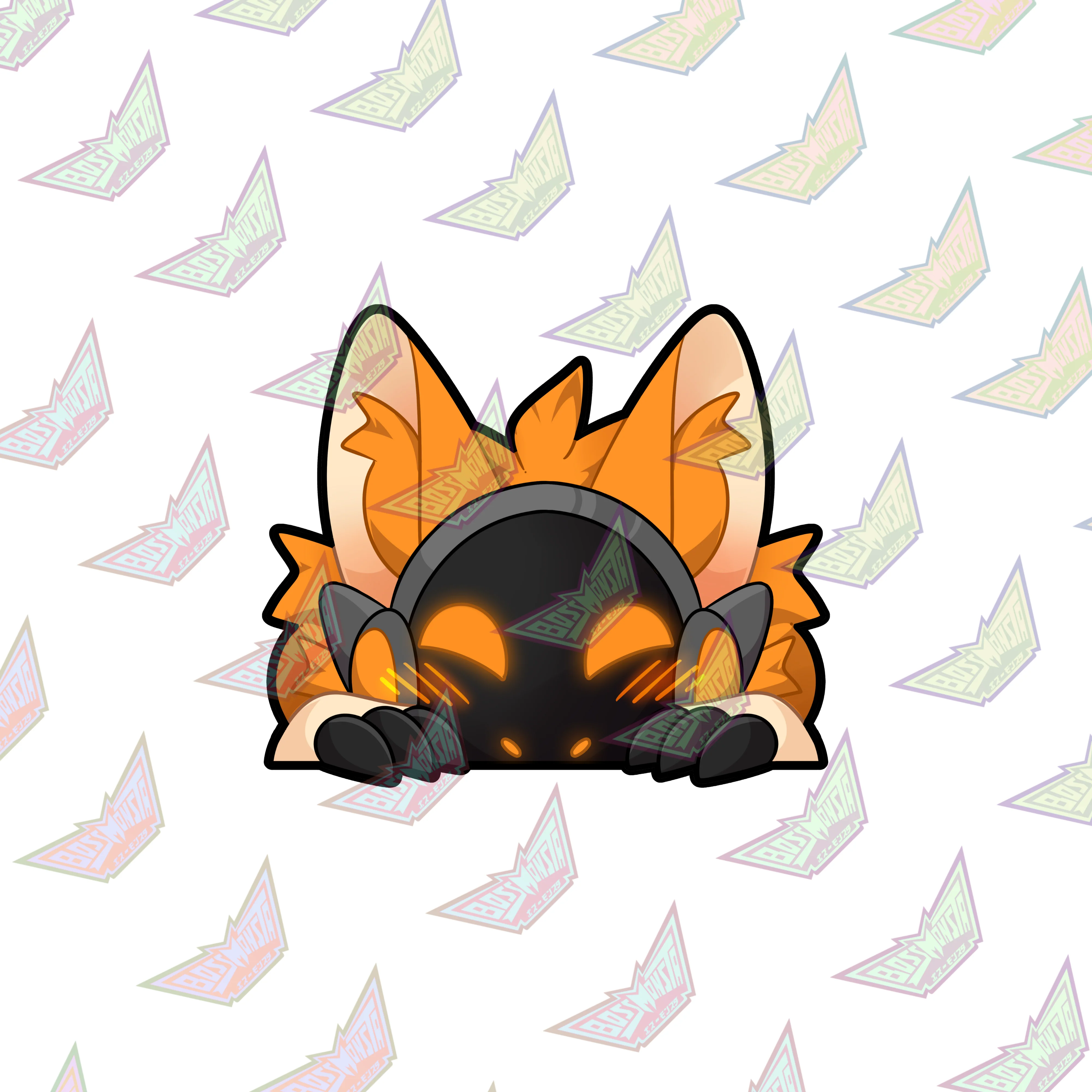 Protogen Peeky – 3 Glossy Sticker