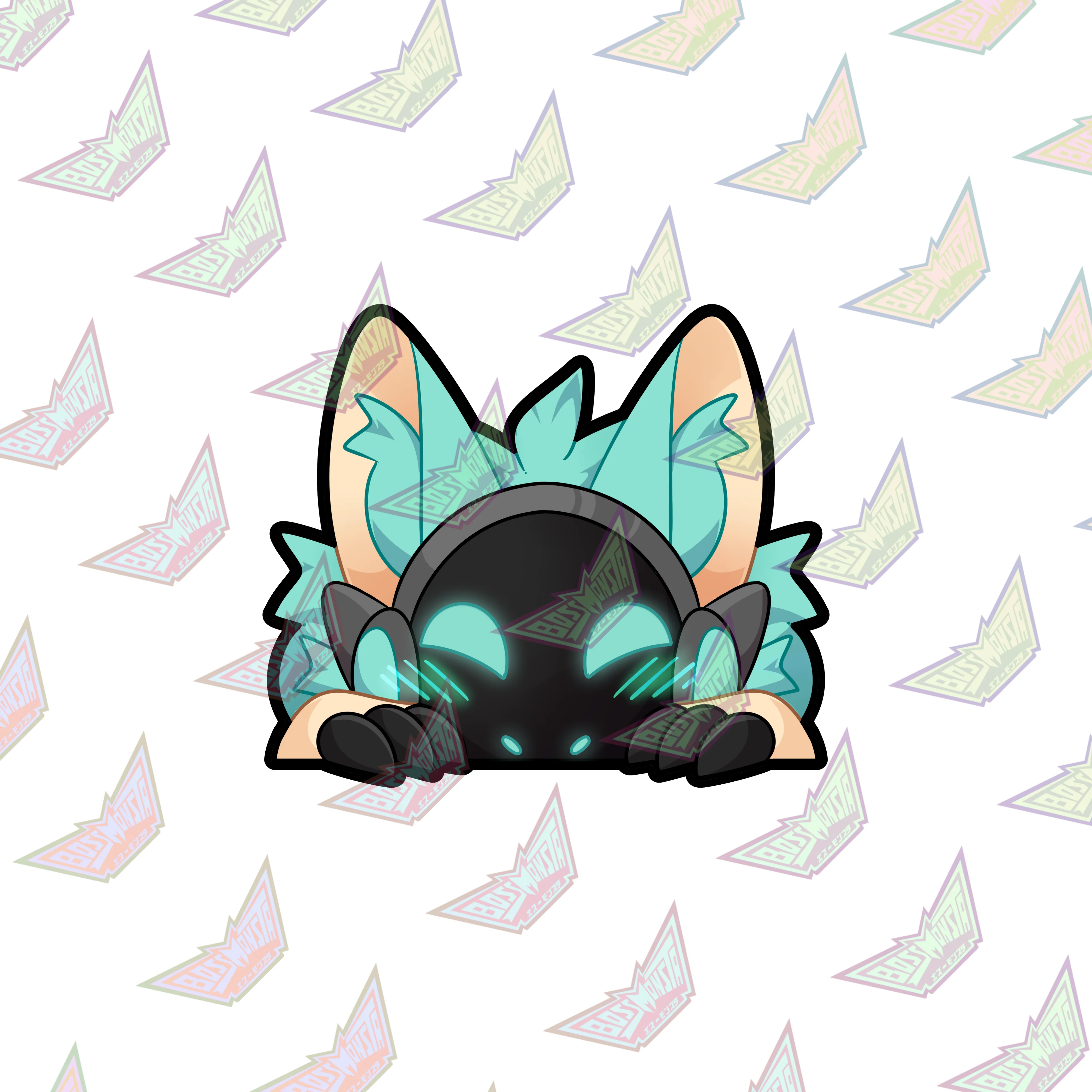 Protogen Peeky – 3 Glossy Sticker
