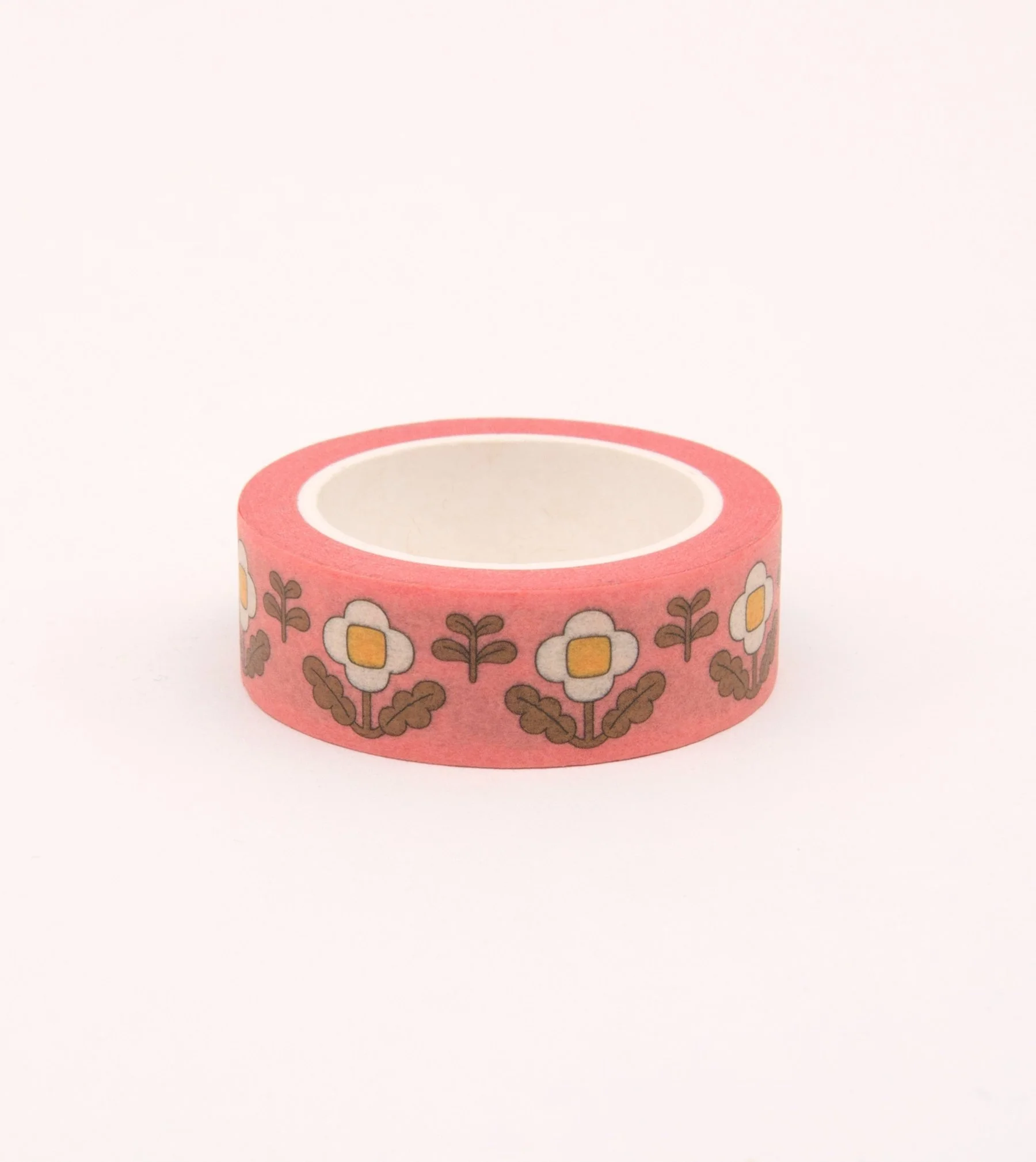 Floral Washi Tape - Vintage Pink - 15mm