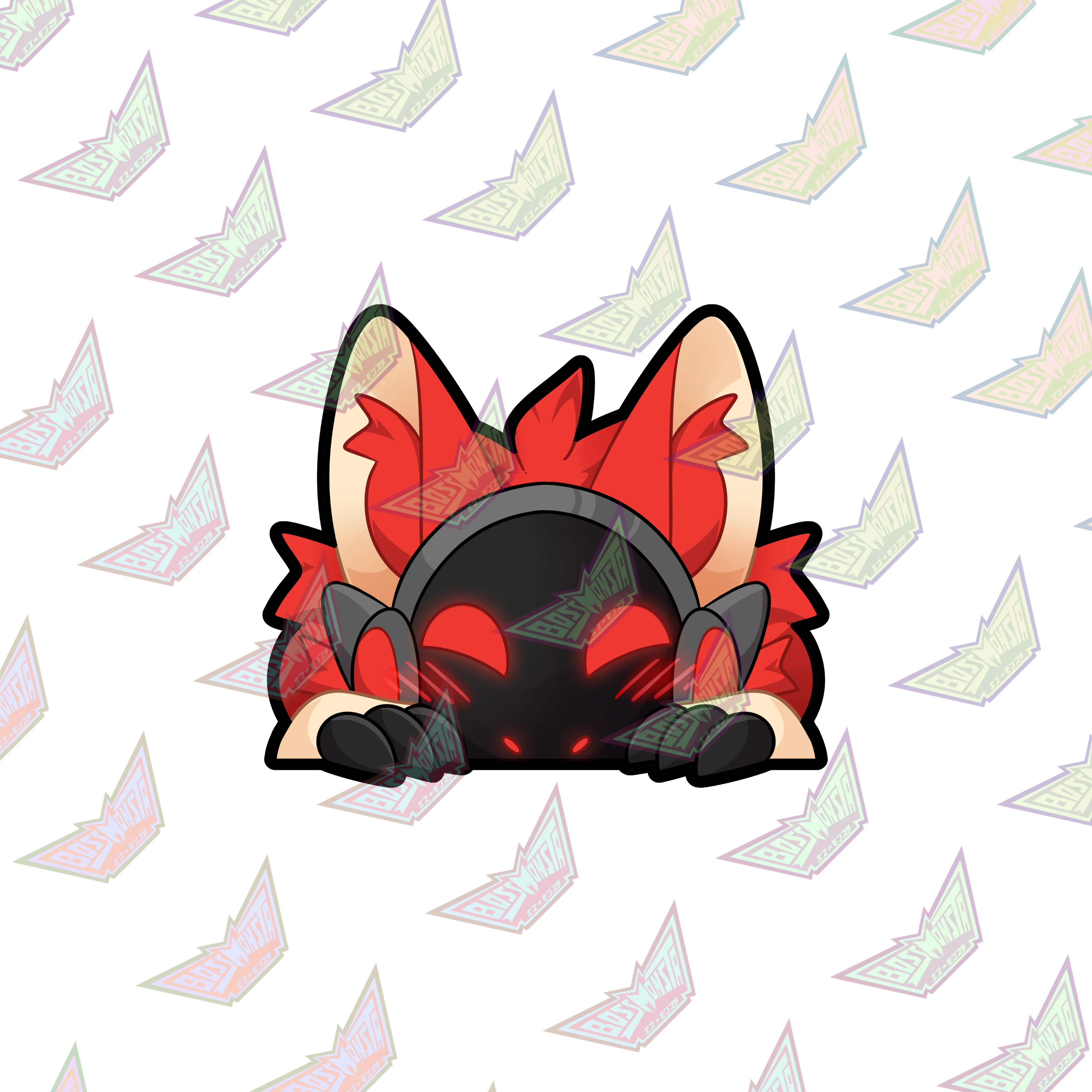 Protogen Peeky – 3 Glossy Sticker