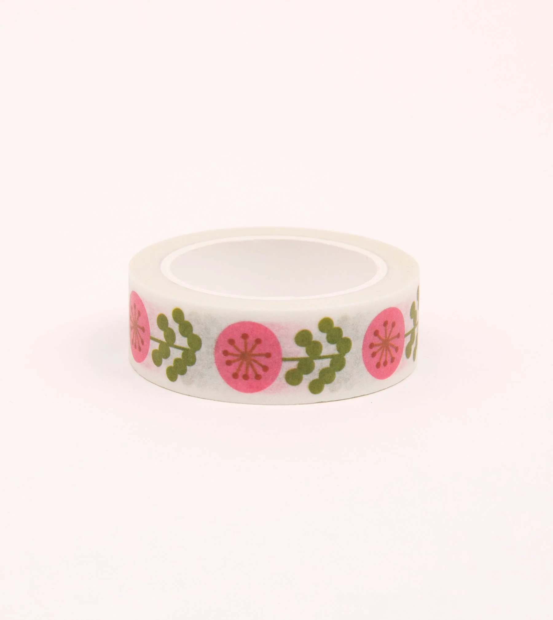 Pink Floral Washi Tape - 15mm