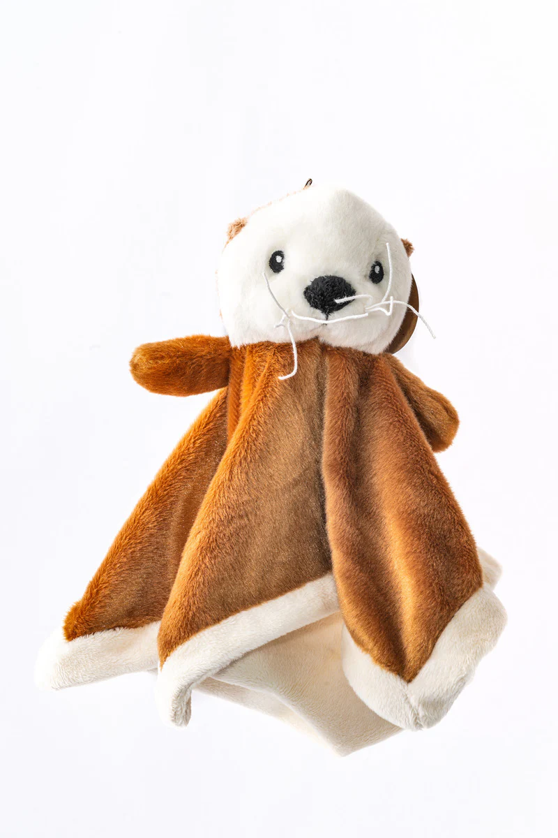 Sea otter with blanket plush