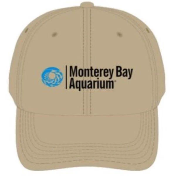 Adult khaki recycled plastic logo baseball hat