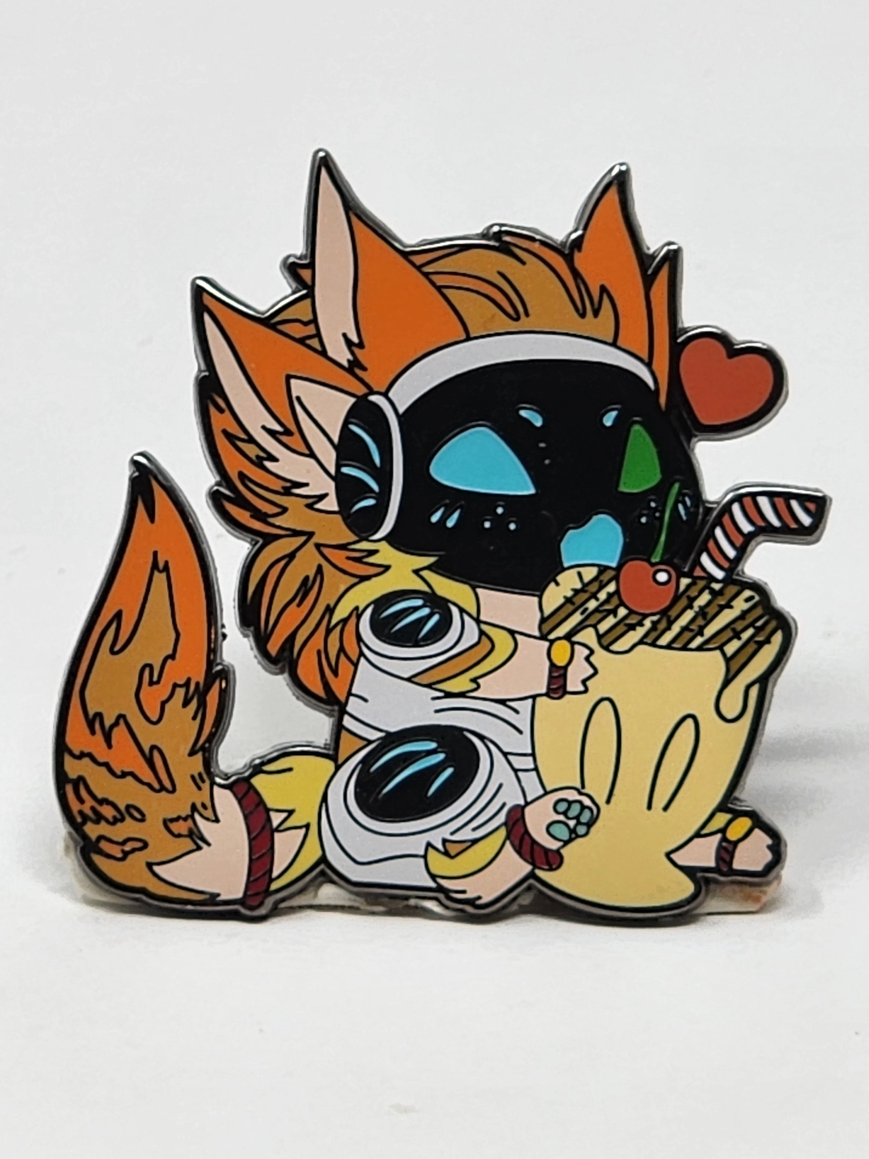 Atlas The Protogen Milkshake Pin -- 2 Enamel Pin
