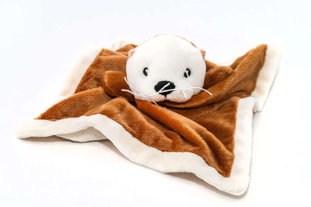 Sea otter with blanket plush