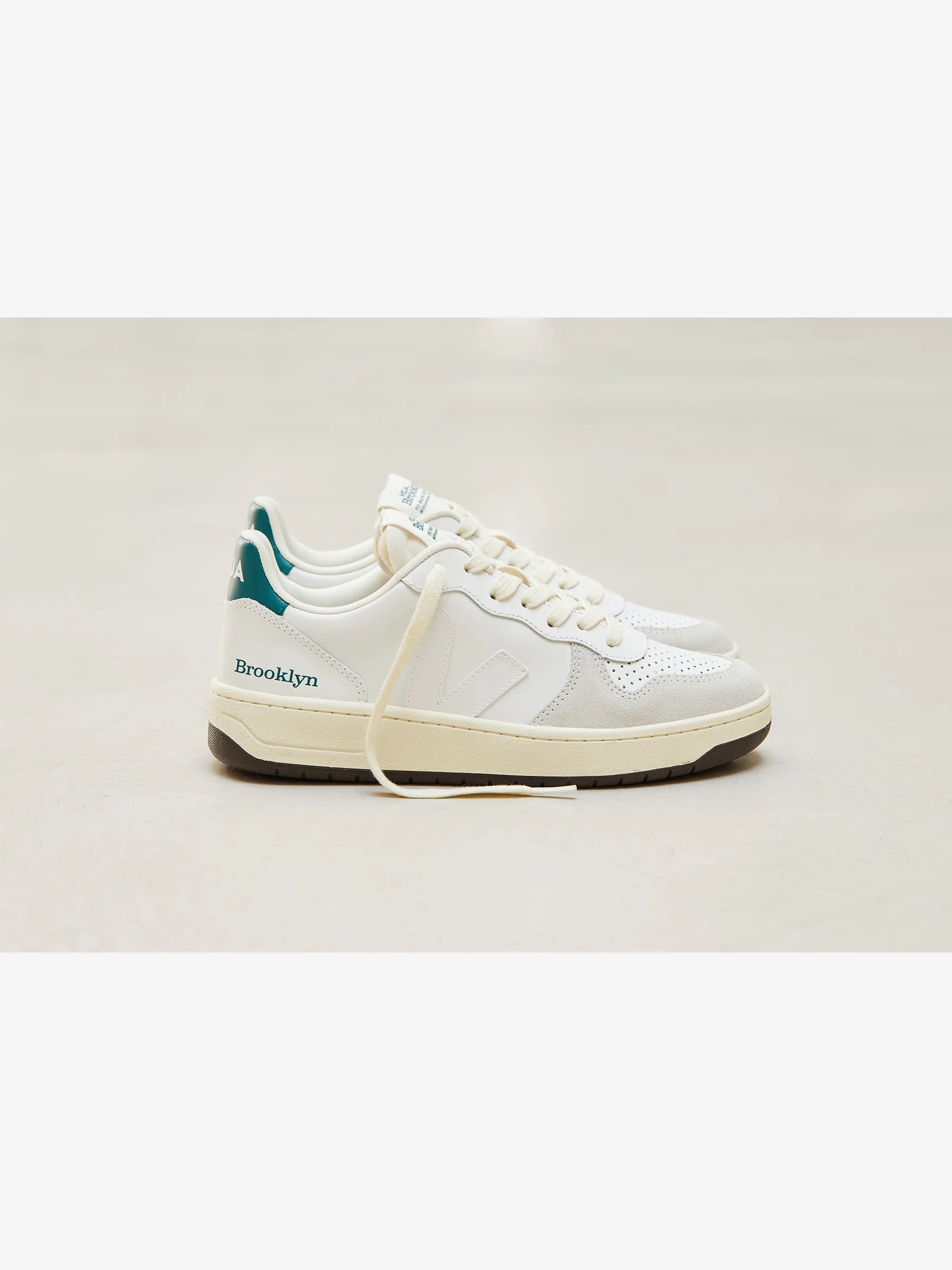 V-10 Prime Leather Veja x Brooklyn White Brittany Sneaker