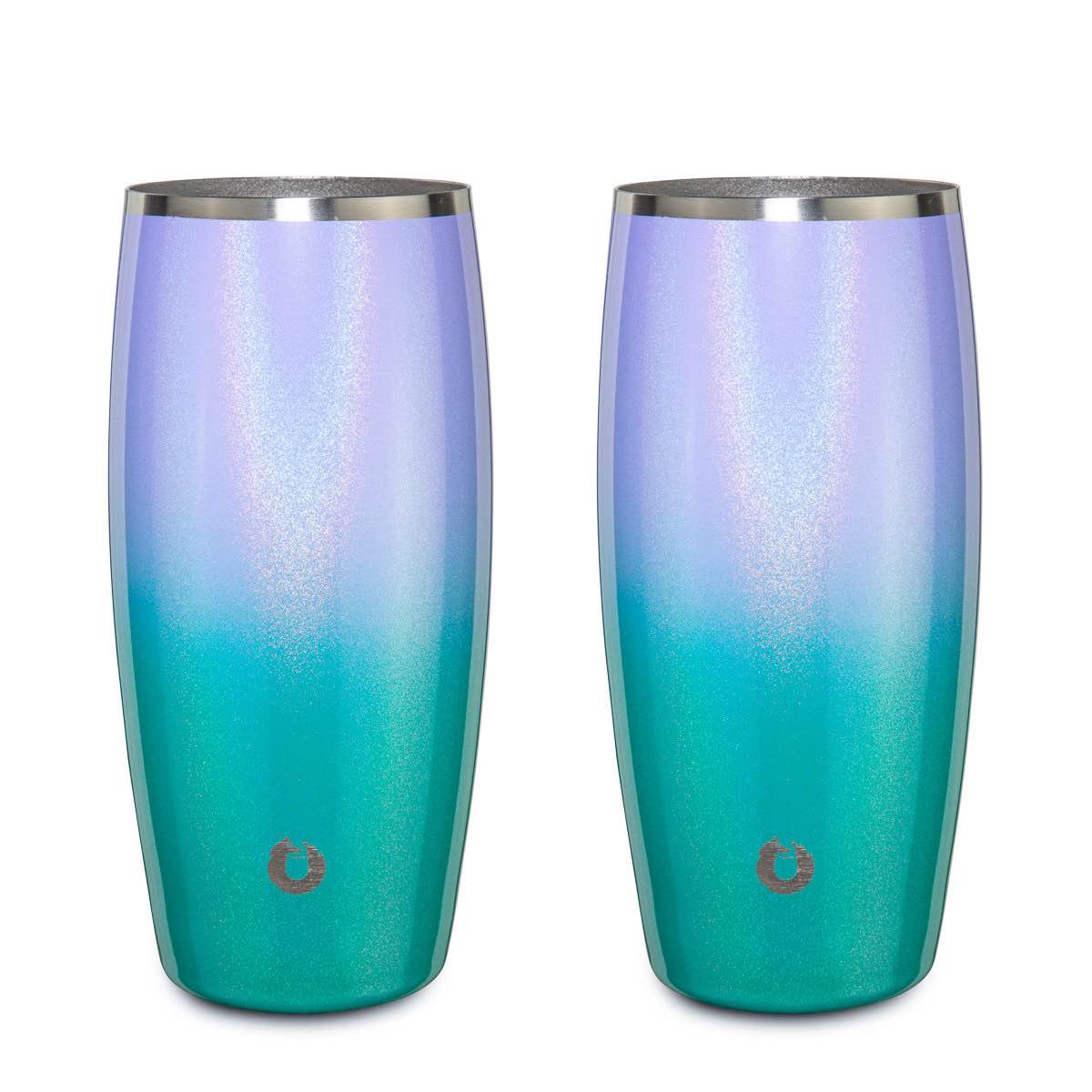 Stainless Steel Beer Glass Set, Set of 2 - Shimmer Mermaid